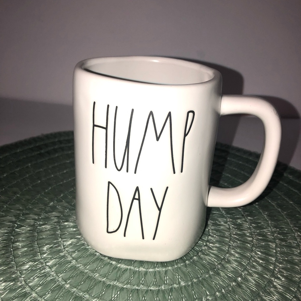 Rae Dunn Hump Day Mug Classic cream black